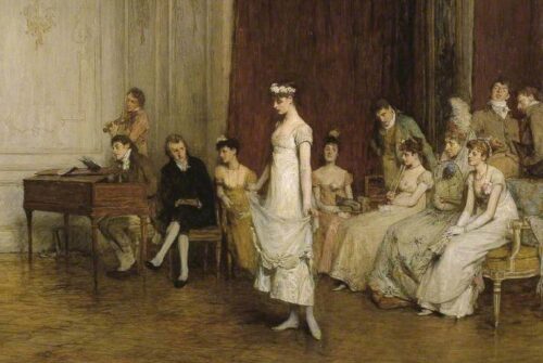 ,,Jej pierwszy taniec'' autor: William Quiller Orchardson 1884.